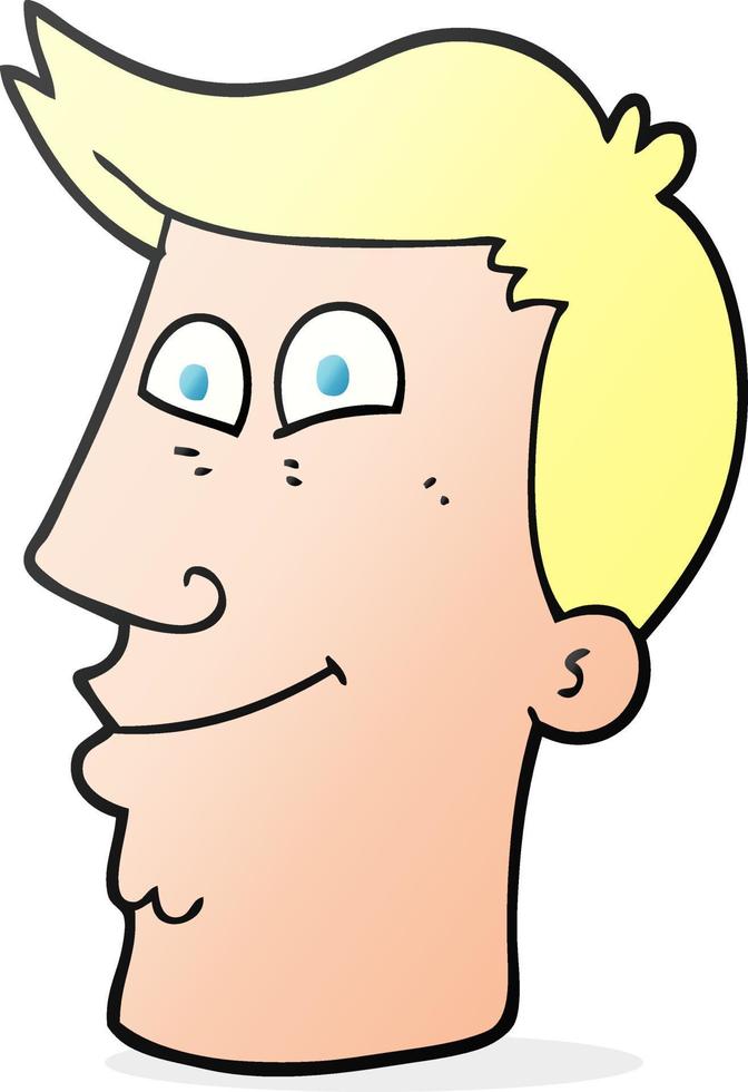 cartoon male face vector