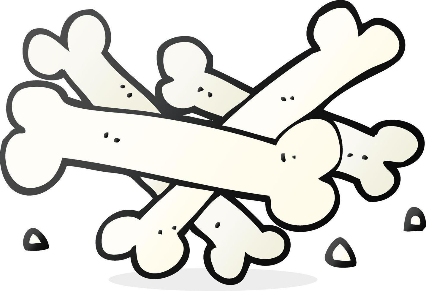 cartoon pile of bones vector