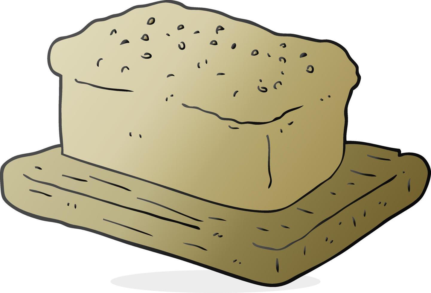 hogaza de pan de dibujos animados vector