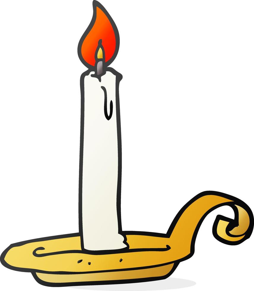 cartoon candle burning vector