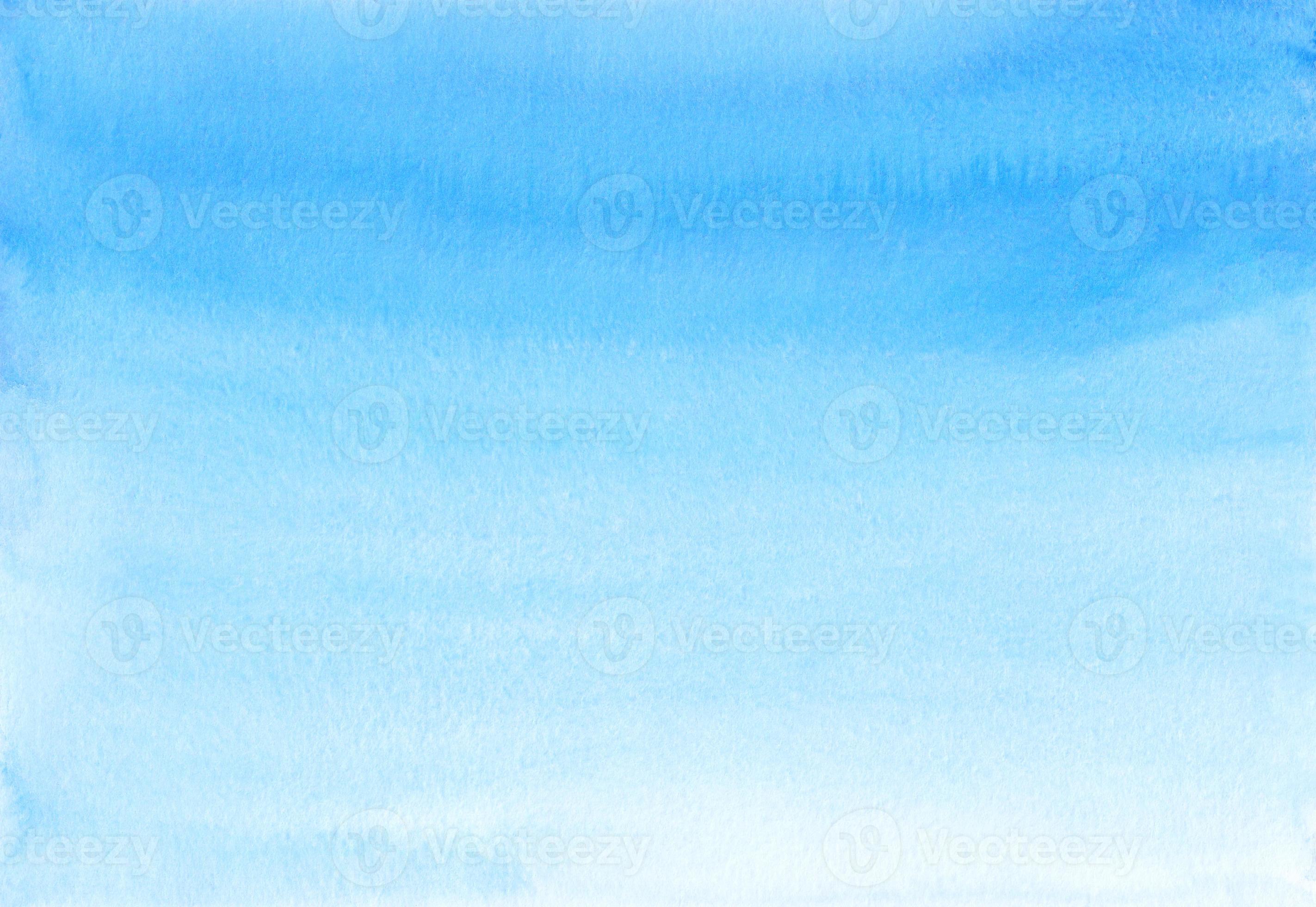  Watercolor sky blue ombre background texture. Blue gradient backdrop ...