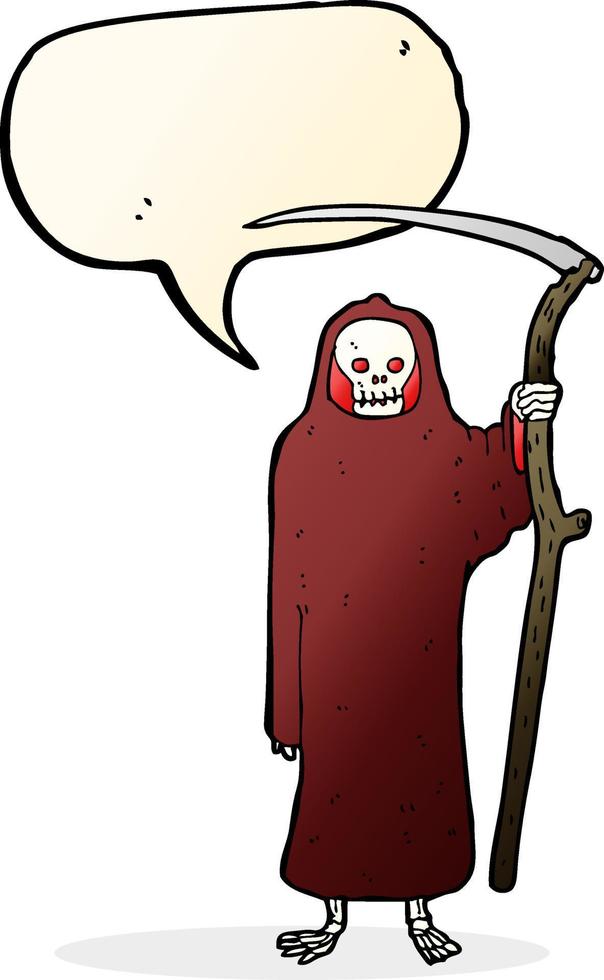 death cartoon with speech bubble vector