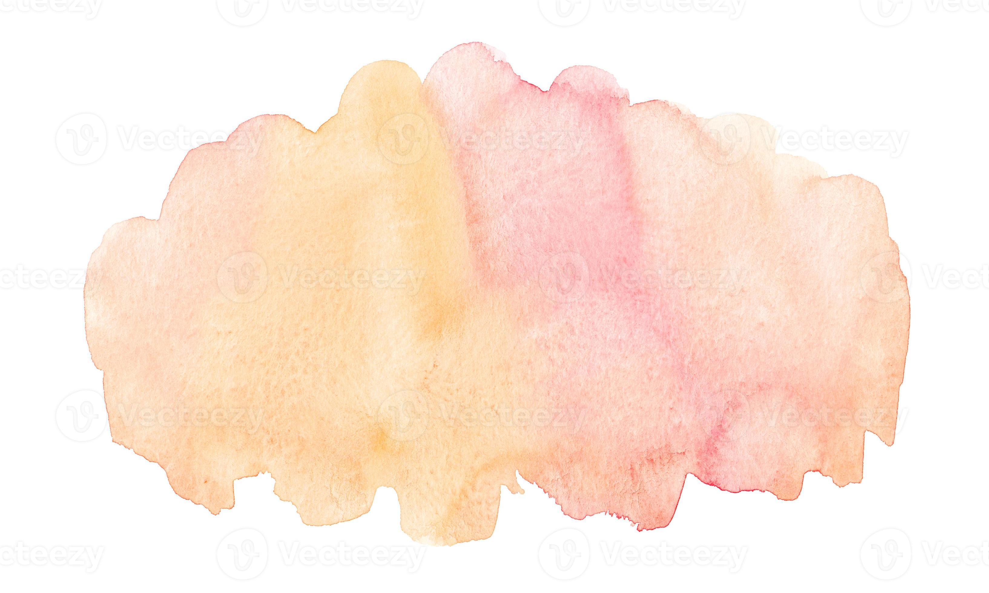 Abstract pastel orange and pink watercolor spot on white background.  Watercolour blot with space for text. Hand painted isolated illustration  with copy space. 12313177 Stock Photo at Vecteezy