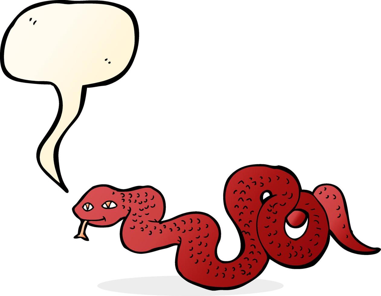 serpiente de dibujos animados con burbujas de discurso vector