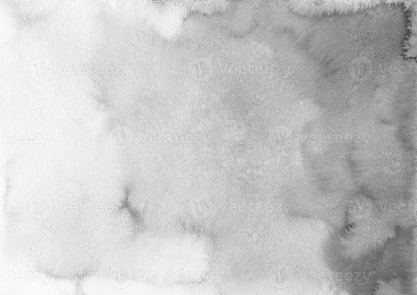 Watercolor black and white ombre background. Light gray gradient backdrop, stains on paper. Monochrome painting wallpaper. photo