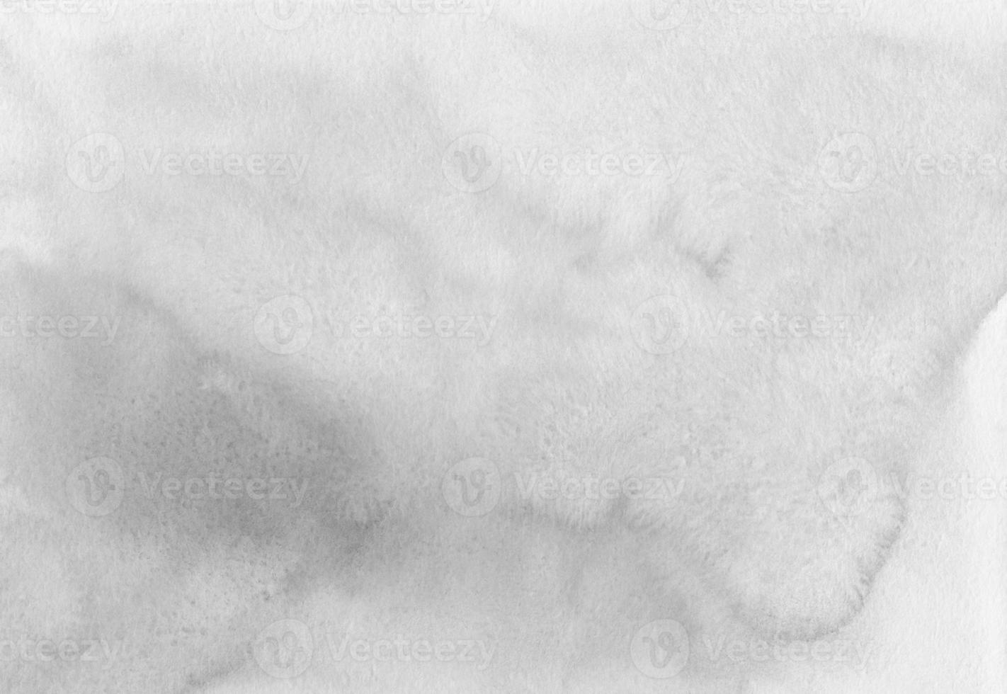 Watercolor black and white ombre background. Light gray gradient backdrop, stains on paper. Monochrome painting wallpaper. photo