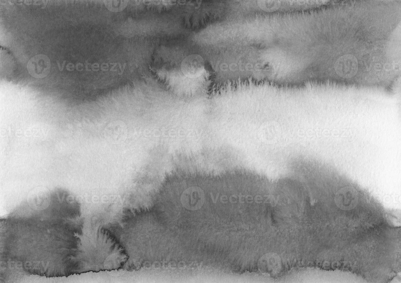 Abstract black and white watercolor background with copy space. Artistic grey backdrop, stains on paper. Aquarelle monochrome painting wallpaper. photo