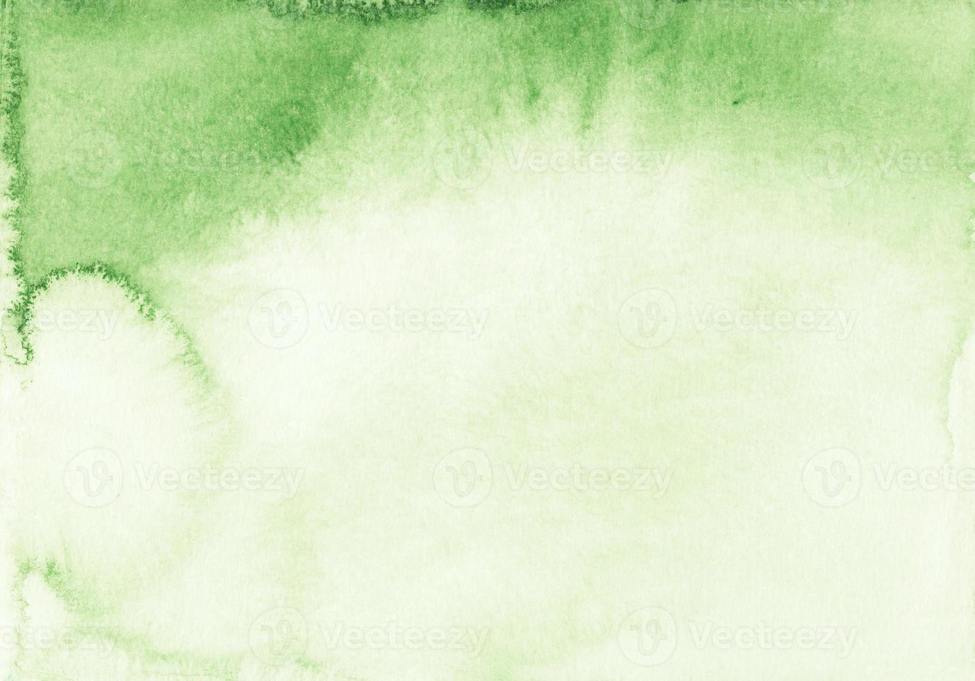 Watercolor light green and white gradient background texture. Aquarelle liquid abstract backdrop. Hand painted photo