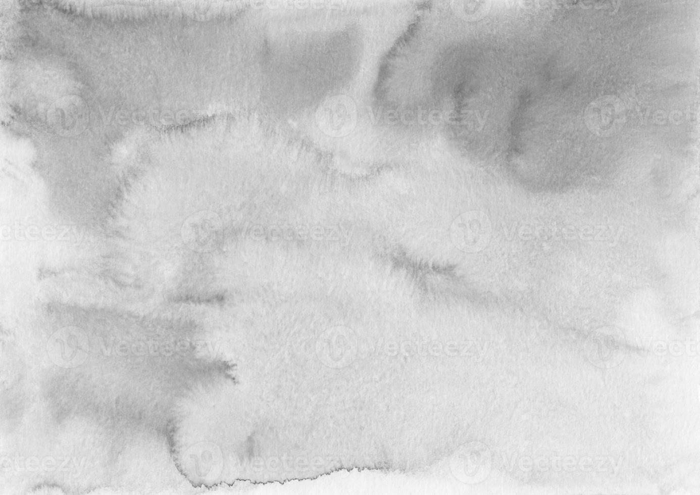 Abstract black and white watercolor background with copy space, hand painted. Artistic grey backdrop, stains on paper. Aquarelle monochrome painting wallpaper. photo