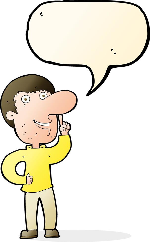 cartoon man with idea with speech bubble vector