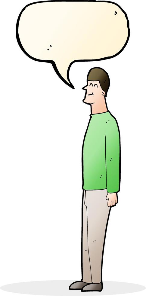 cartoon tall man with speech bubble vector