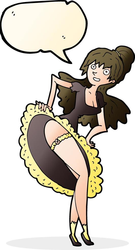 cartoon flamenco dancer with speech bubble vector