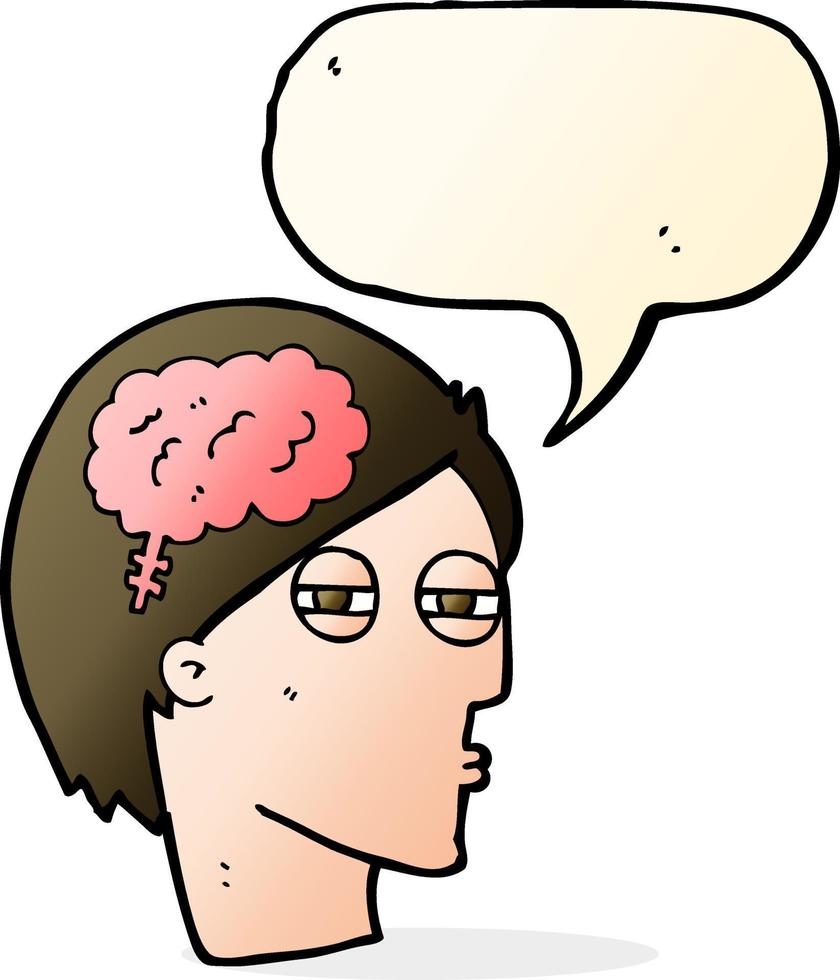 cartoon man thinking carefully with speech bubble vector