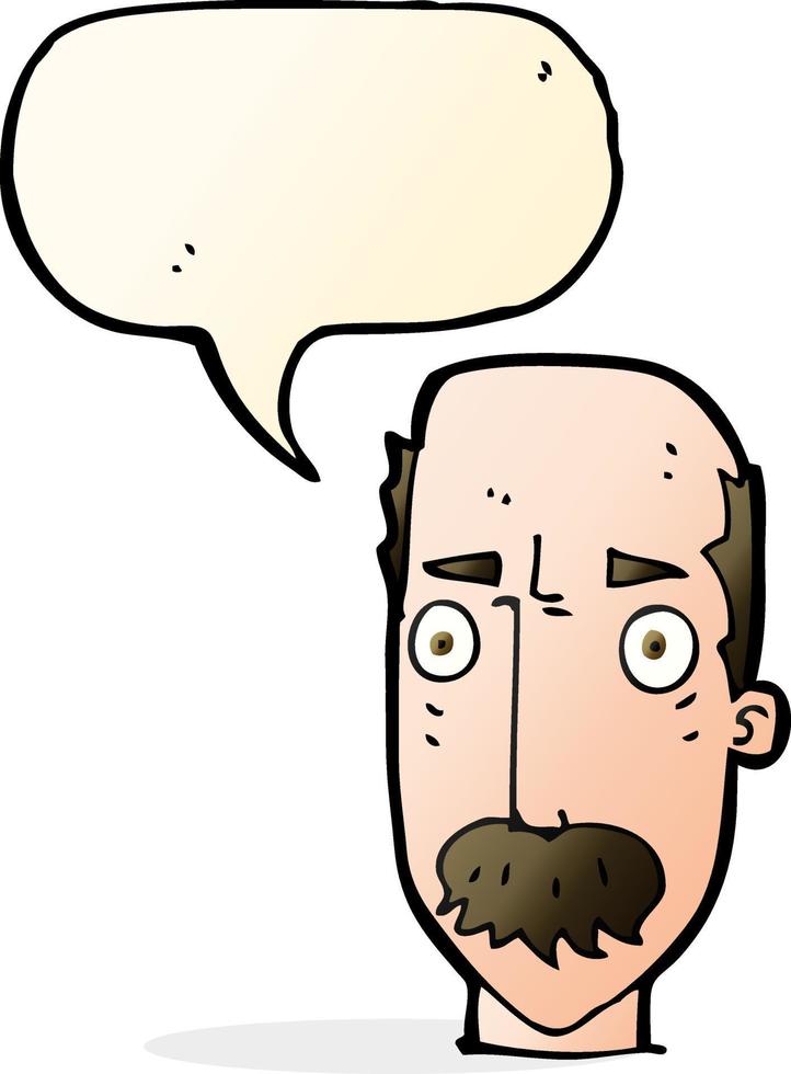 cartoon annoyed old man with speech bubble vector