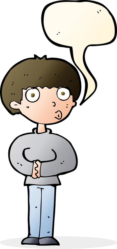 cartoon curious man with speech bubble vector