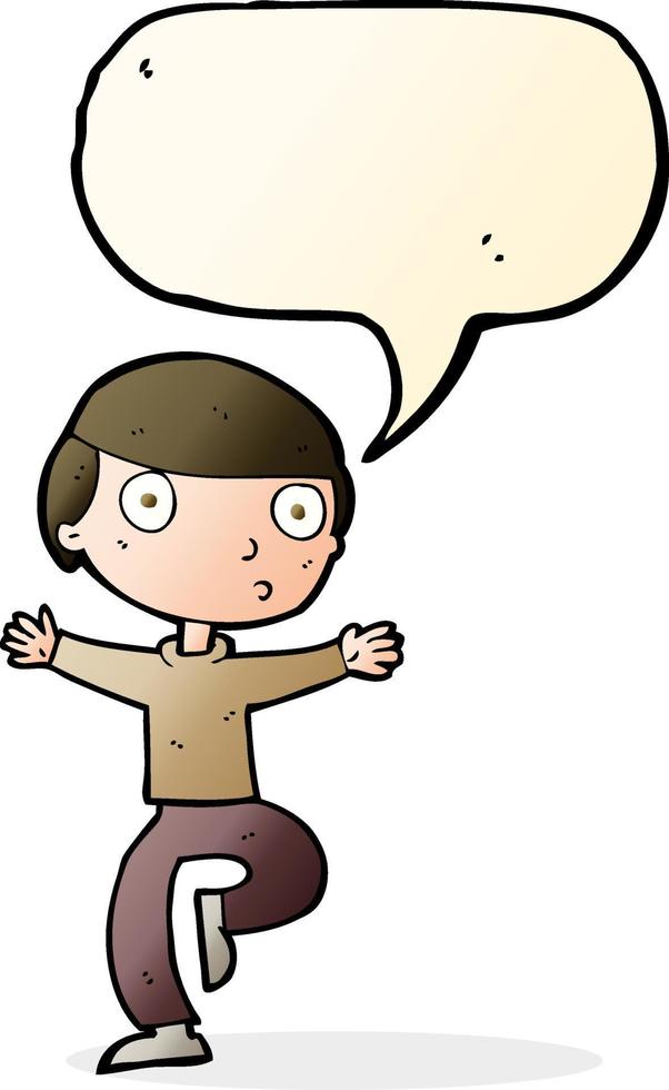 cartoon startled man with speech bubble vector