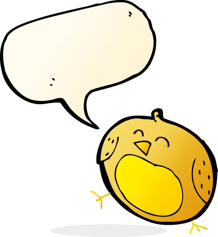 cartoon bird with speech bubble vector