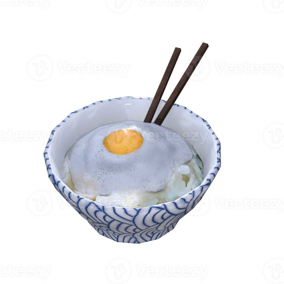 japanisches essen 3d-rendering png