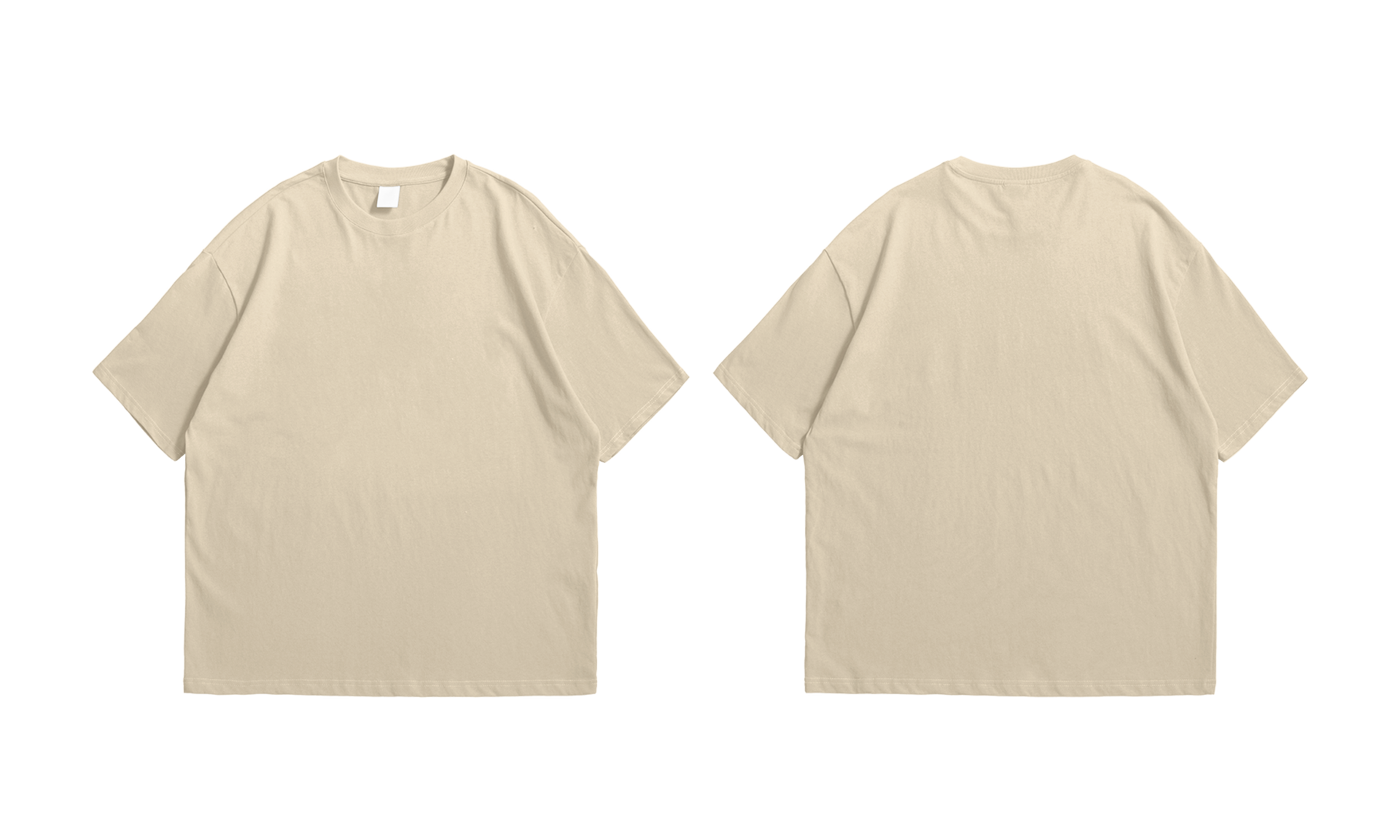 Oversize tan t-shirt front and back background transparent 12316023 PNG