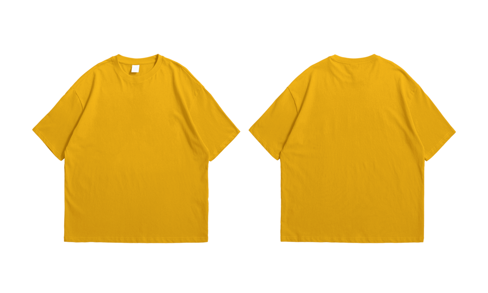 Oversize mustrad t-shirt front and back background transparent png