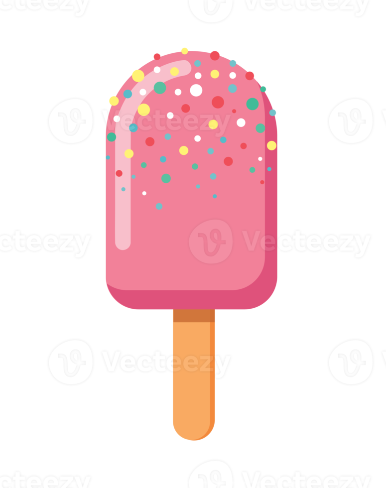 glace au design plat png