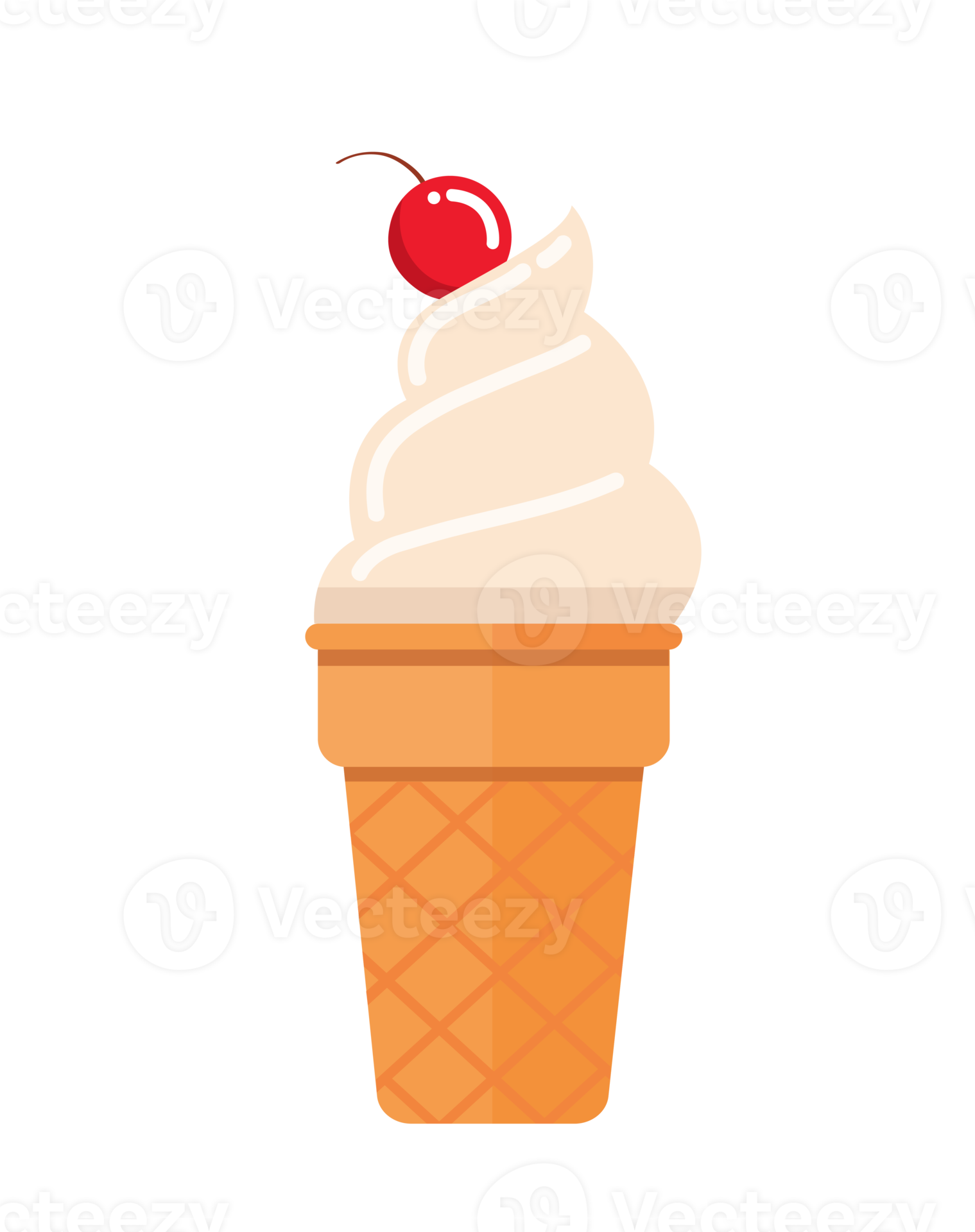 ice cream cone in flat style 12316038 PNG