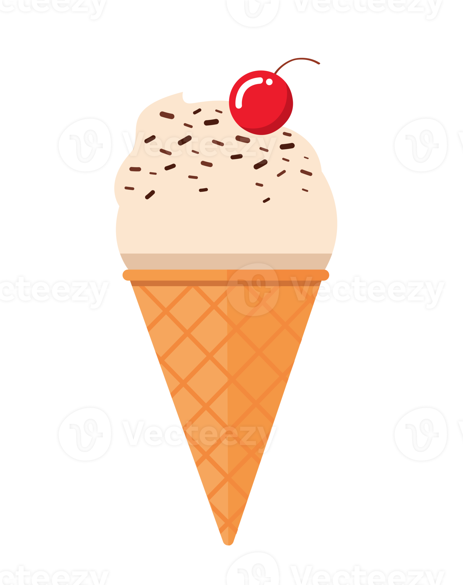 ice cream cone in flat style 12316042 PNG
