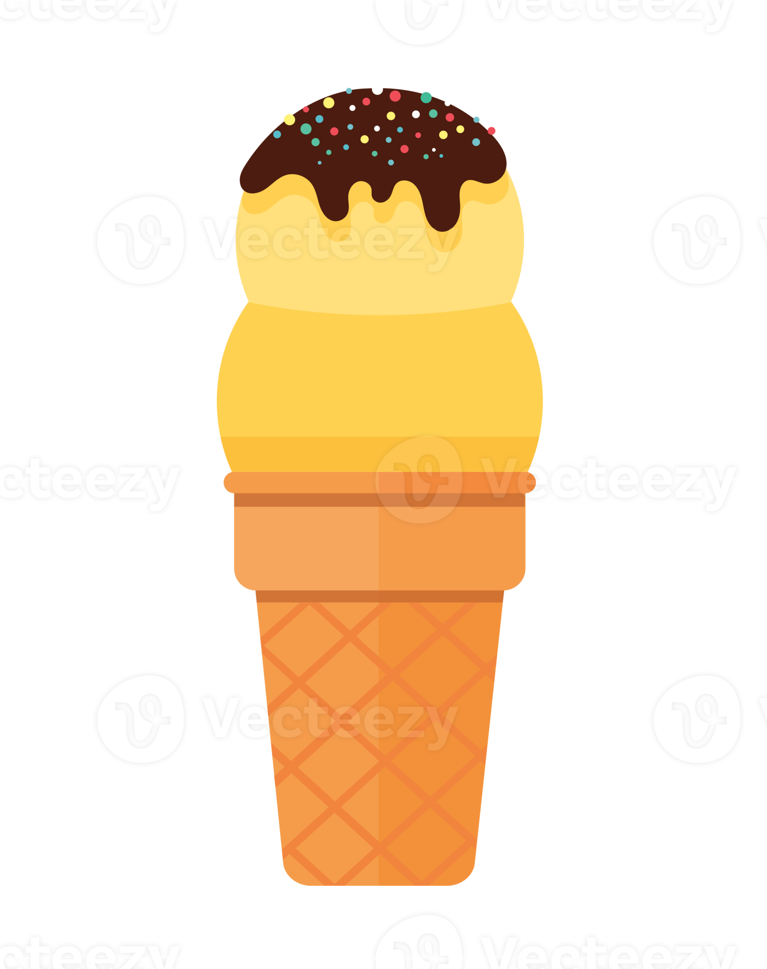 ice cream cone in flat style 12316046 PNG