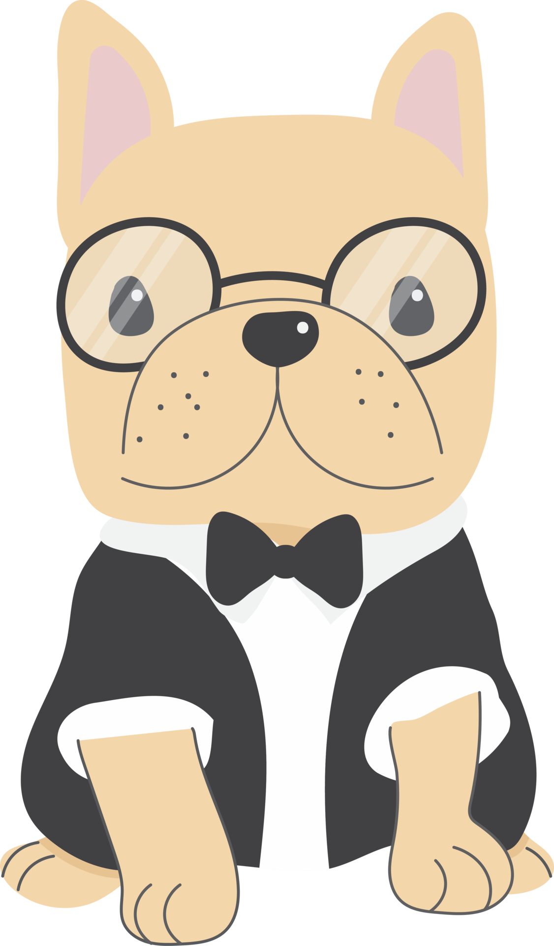 cute-flat-style-french-bulldog-dog-in-gentle-man-costume-12316076-png