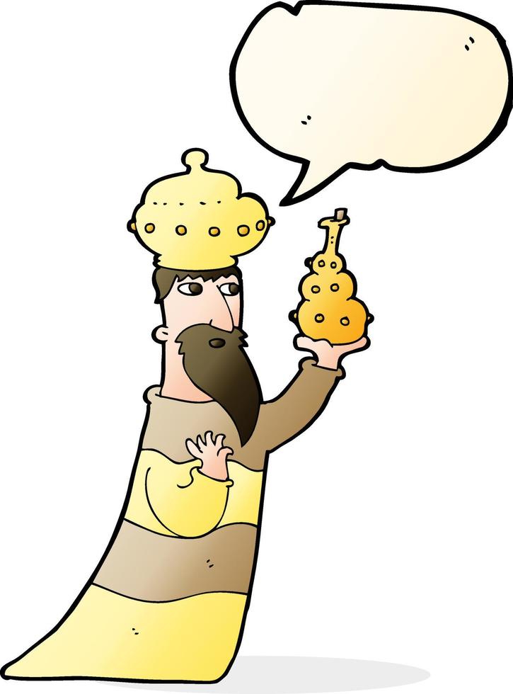one of the three wise men with speech bubble vector