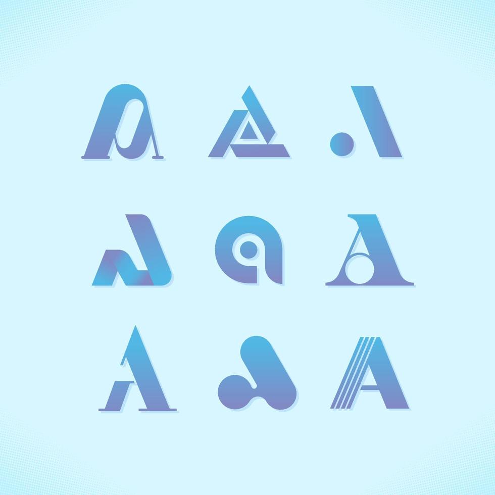 conjunto de logotipos de letras del alfabeto vector