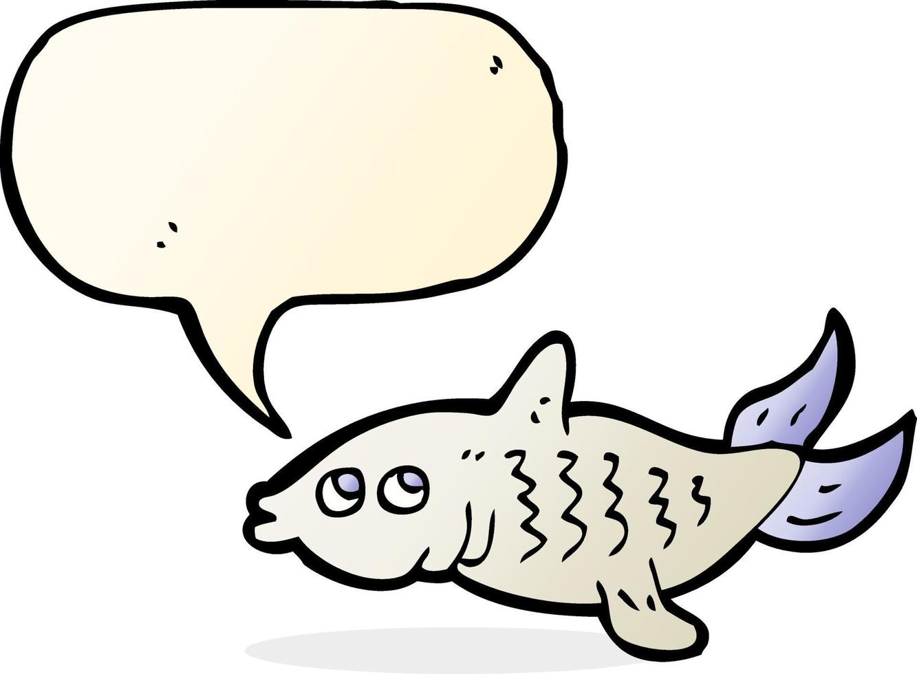 cartoon fish with speech bubble vector