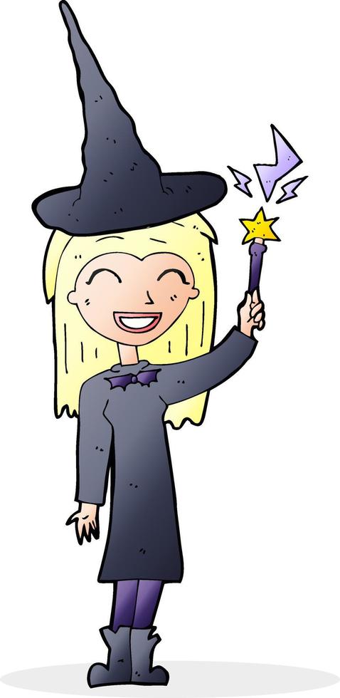 cartoon halloween witch vector