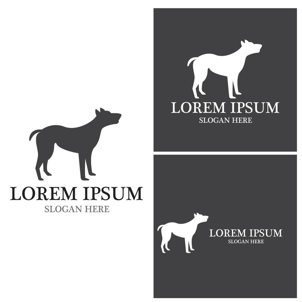 Dog silhouette logo vector template