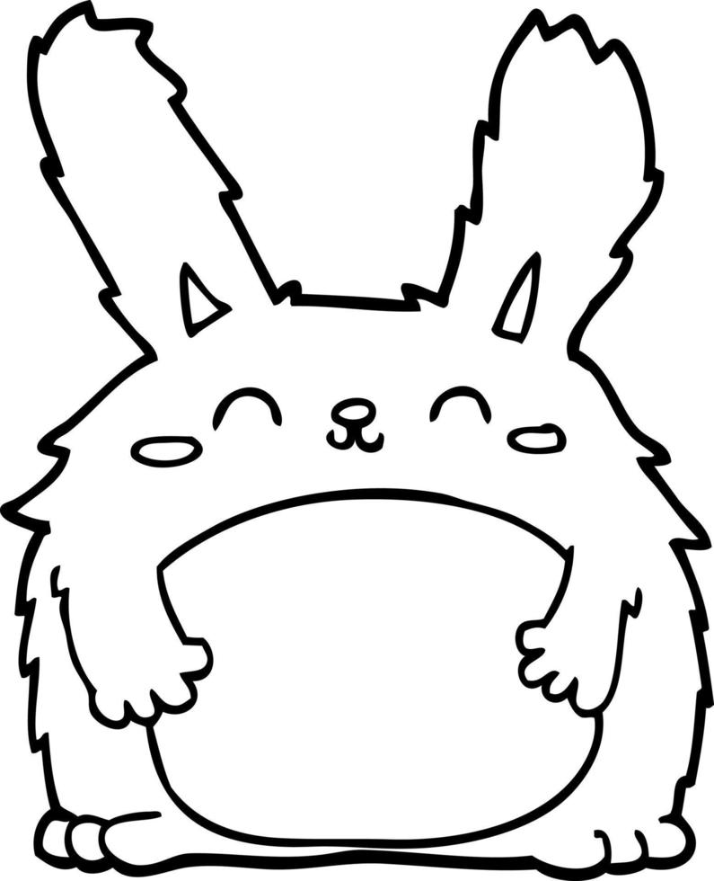 cartoon furry rabbit vector