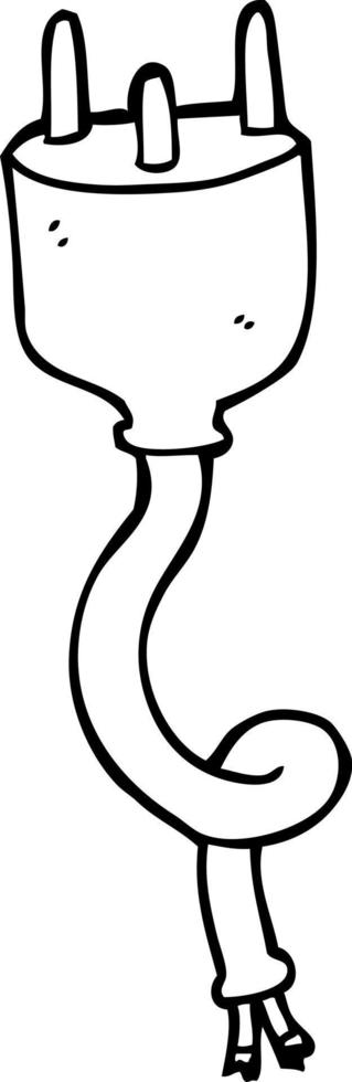 cartoon electrical plug vector