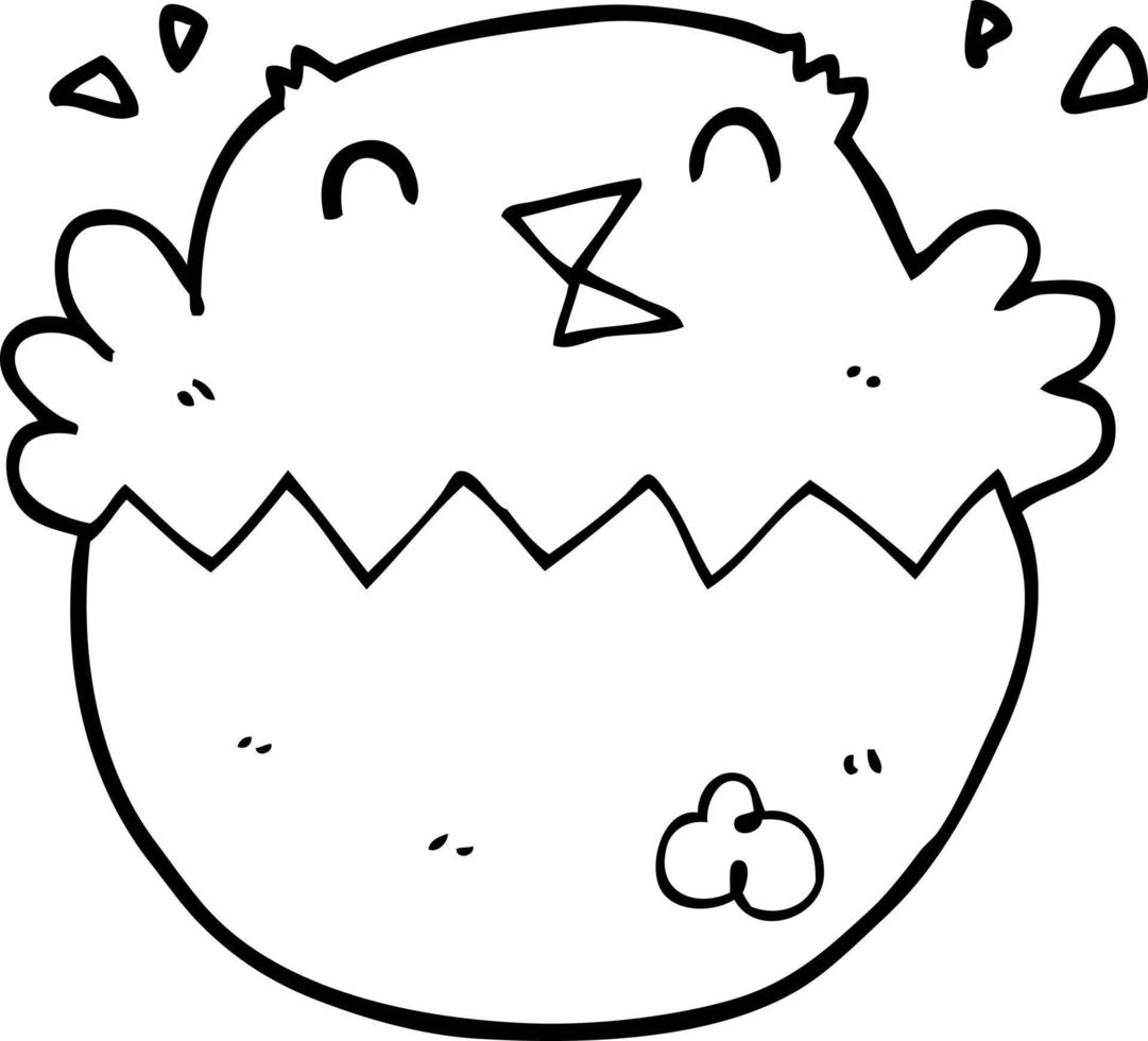 cartoon hatching chick vector