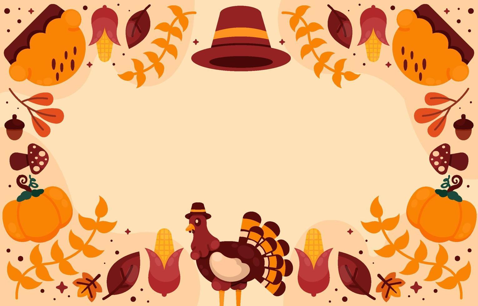 fondo de acción de gracias de otoño vector