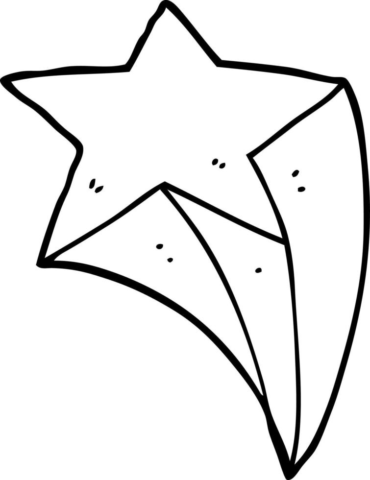 cartoon shooting star vector