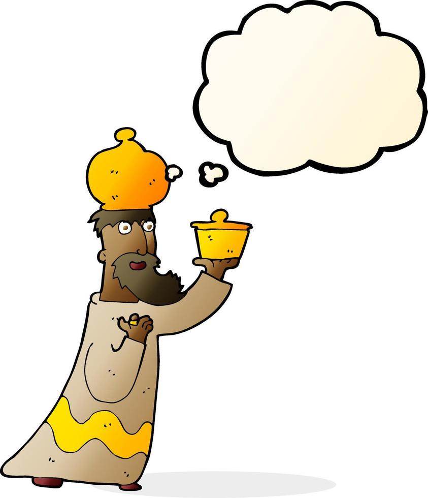 one of the three wise men with thought bubble vector