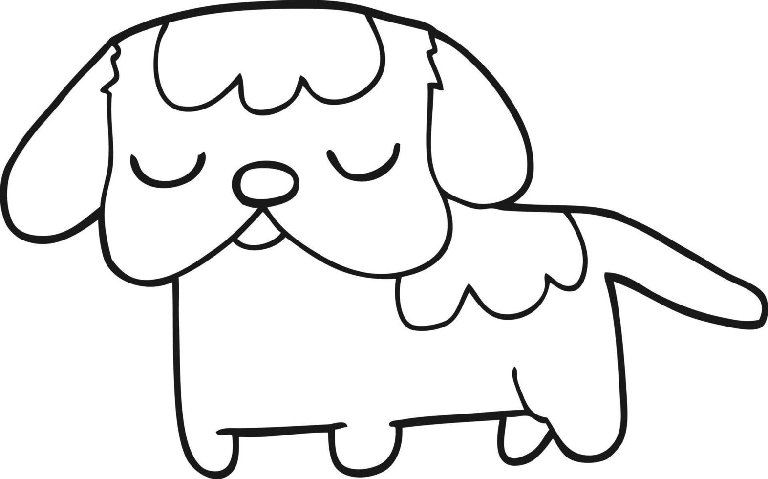cute cartoon puppy vector