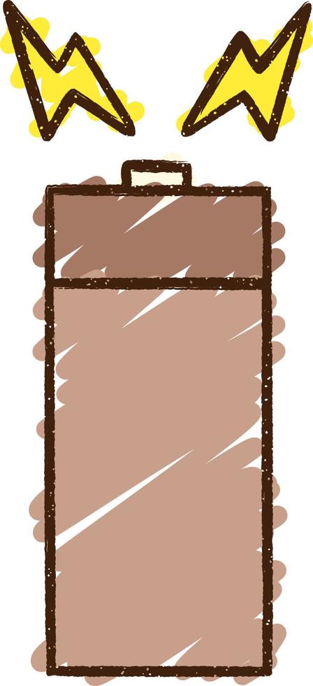 Battery Chalk Drawing vector