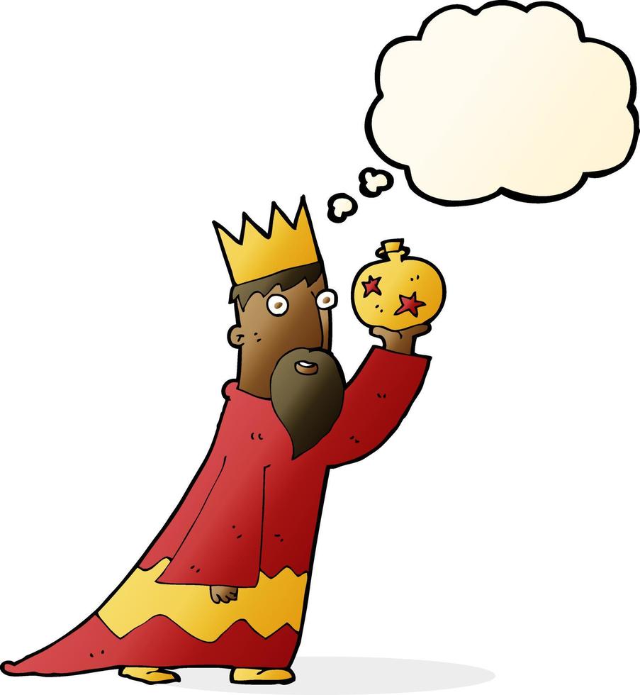 one of the three wise men with thought bubble vector