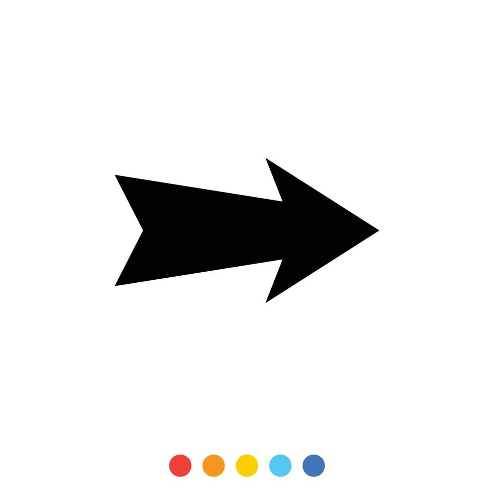 Black arrow icon, Vector, Illustration. vector