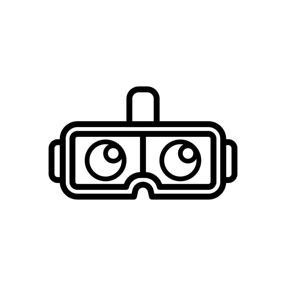 VR Glasses outline icon, Vector and Illustration.