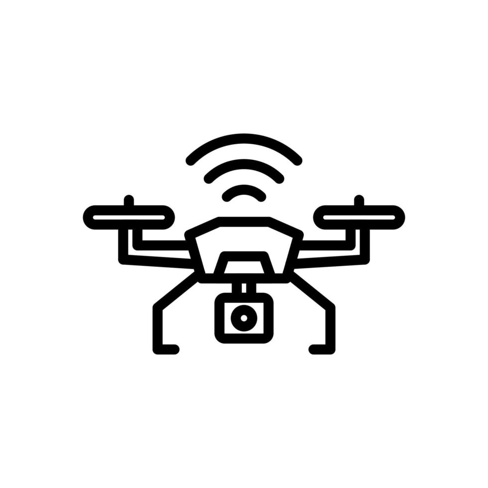 Drone outline icon, Vector and Illustration.