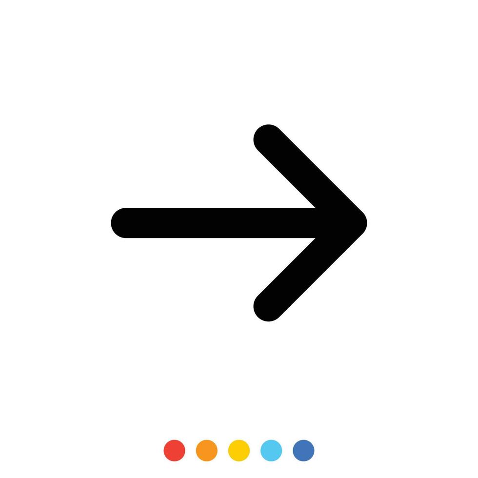 Black arrow icon, Vector, Illustration. vector