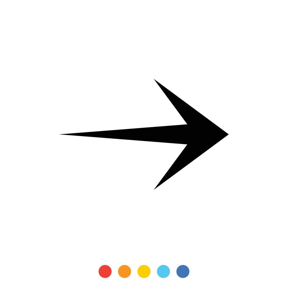 Black arrow icon, Vector, Illustration. vector