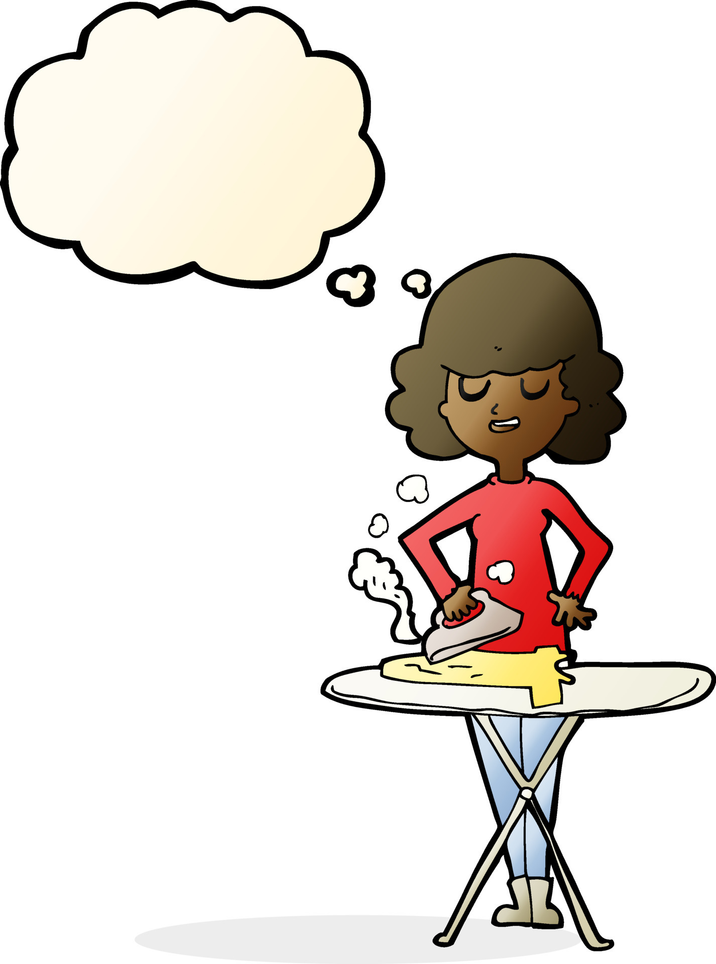 cartoon woman ironing with thought bubble 12318174 Vector Art at Vecteezy cartoon woman ironing with thought bubble 12318174 Vector Art at Vecteezy