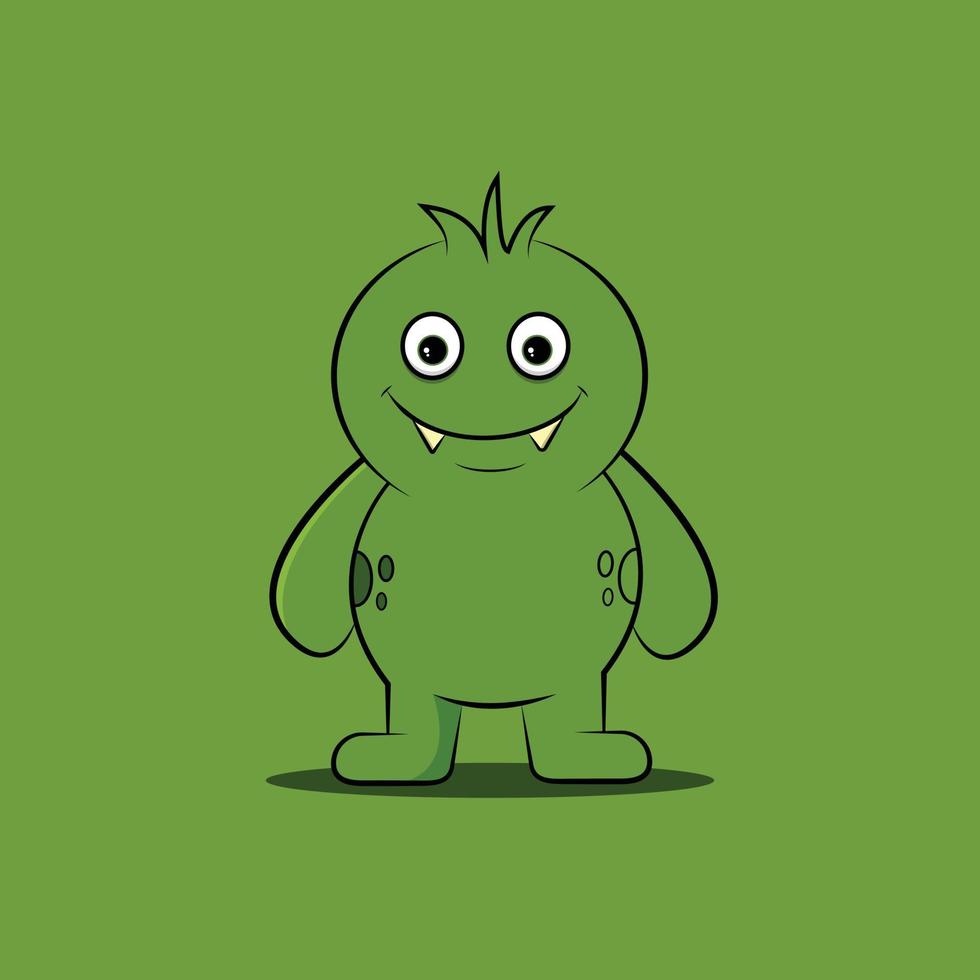 green monster illustration vector